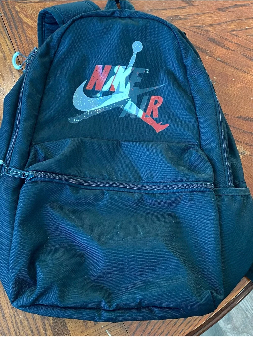 Jordan Black Backpack with White Jumpman Accent/some wear in front
